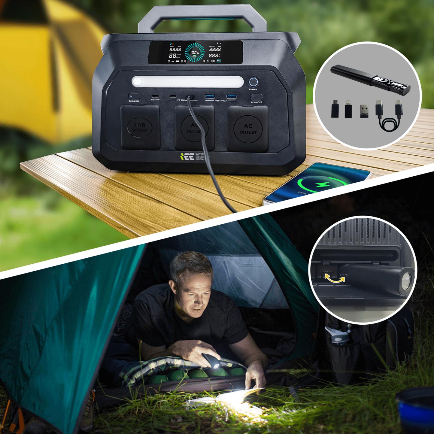 P800 Portable Power Station – 800W LiFePO4 Thuisaccu & Camping Generator